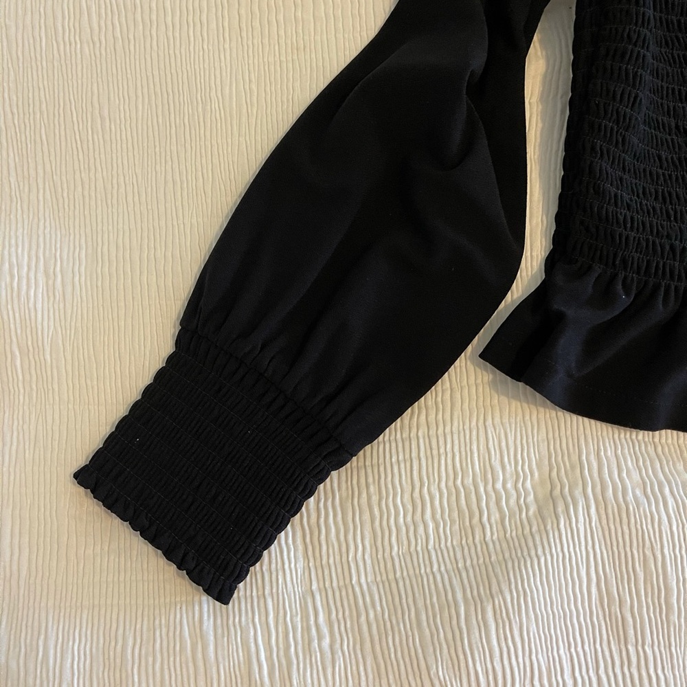 Bar Iii Womens Black Ribbed Solid Long Sleeve Squ… - image 4